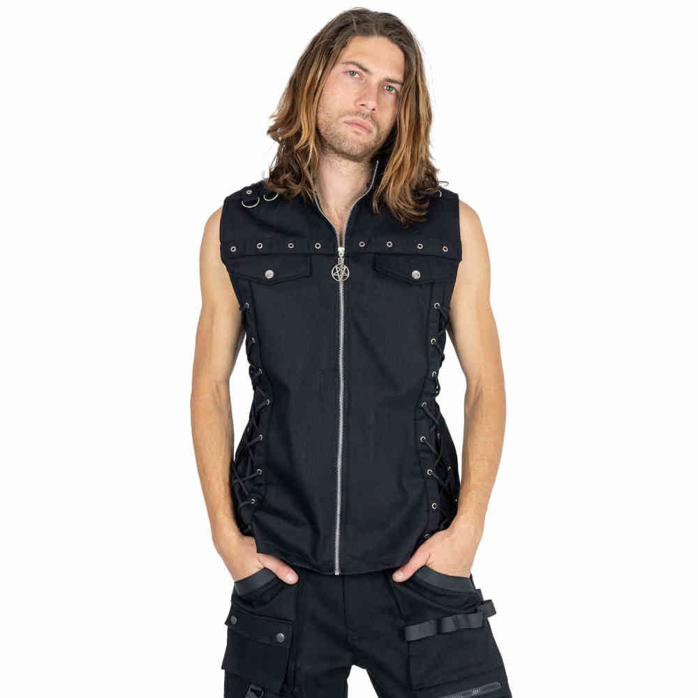 Heartless - Lakyn Mouwloos shirt - Zwart